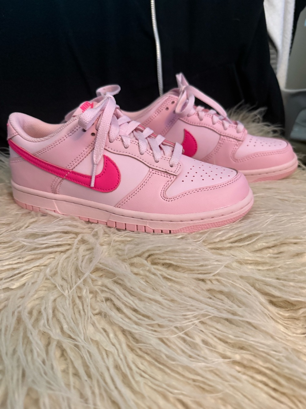 Brand New Nike Low-Top Pink Sneakers with Hot Pink Swoosh